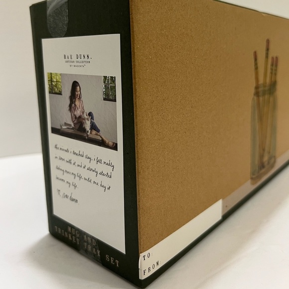 Rae Dunn White and Red Coffee Mug and Apple Ornament Set - Picture 7 of 9